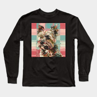 Retro Cairn Terrier: Pastel Pup Revival Long Sleeve T-Shirt